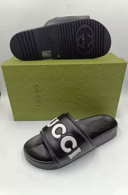 ciabatte da piscina gucci|Sandali Gucci in Gomma Nero taglia 37 EU .